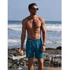 image:imageCOOFANDY Mens Swim Trunks with Compression Liner Quick Dry 7 Inch Bathing Suit Beach Short with Zipper PocketsDark Teal