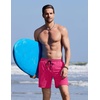 image:imageCOOFANDY Mens Swim Trunks with Compression Liner Quick Dry 7 Inch Bathing Suit Beach Short with Zipper PocketsHot Pink