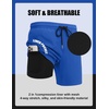 image:imageCOOFANDY Mens Swim Trunks with Compression Liner Quick Dry 7 Inch Bathing Suit Beach Short with Zipper PocketsNordic Blue