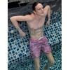 image:imageCOOFANDY Mens Swim Trunks with Compression Liner Quick Dry 7 Inch Bathing Suit Beach Short with Zipper PocketsPink Pineapple