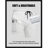 image:imageCOOFANDY Mens Swim Trunks with Compression Liner Quick Dry 7 Inch Bathing Suit Beach Short with Zipper PocketsWhite