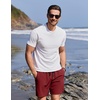 image:imageCOOFANDY Mens Swim Trunks with Compression Liner Quick Dry 7 Inch Bathing Suit Beach Short with Zipper PocketsWine Red