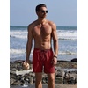 image:imageCOOFANDY Mens Swim Trunks with Compression Liner Quick Dry 7 Inch Bathing Suit Beach Short with Zipper PocketsWine Red