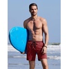 image:imageCOOFANDY Mens Swim Trunks with Compression Liner Quick Dry 7 Inch Bathing Suit Beach Short with Zipper PocketsWine Red