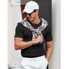 image:imageCOOFANDY Mens T Shirts Casual Short Sleeve Crewneck Shirts Solid Textured Knit Pullover TeesBlack