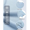 image:imageCOOFANDY Mens T Shirts Casual Short Sleeve Crewneck Shirts Solid Textured Knit Pullover TeesLight Blue