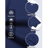 image:imageCOOFANDY Mens T Shirts Casual Short Sleeve Crewneck Shirts Solid Textured Knit Pullover TeesNavy Blue