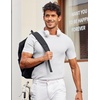 image:imageCOOFANDY Mens T Shirts Casual Short Sleeve Crewneck Shirts Solid Textured Knit Pullover TeesWhite