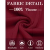 image:imageCOOFANDY Mens TShirts Short Sleeve Crewneck Knit Shirts Summer Ribbed Textured Tee ShirtsBurgundy Red