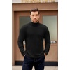 image:imageCOOFANDY Mens Turtleneck Sweater Long Sleeve Casual Ribbed Knitted High Neck Pullover SweatersBlack
