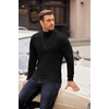 image:imageCOOFANDY Mens Turtleneck Sweater Long Sleeve Casual Ribbed Knitted High Neck Pullover SweatersBlack
