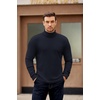 image:imageCOOFANDY Mens Turtleneck Sweater Long Sleeve Casual Ribbed Knitted High Neck Pullover SweatersBlue Purple