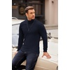 image:imageCOOFANDY Mens Turtleneck Sweater Long Sleeve Casual Ribbed Knitted High Neck Pullover SweatersBlue Purple