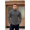 image:imageCOOFANDY Mens Turtleneck Sweater Long Sleeve Casual Ribbed Knitted High Neck Pullover SweatersDark Grey