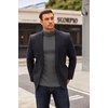 image:imageCOOFANDY Mens Turtleneck Sweater Long Sleeve Casual Ribbed Knitted High Neck Pullover SweatersDark Grey