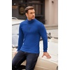 image:imageCOOFANDY Mens Turtleneck Sweater Long Sleeve Casual Ribbed Knitted High Neck Pullover SweatersLake Blue