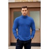 image:imageCOOFANDY Mens Turtleneck Sweater Long Sleeve Casual Ribbed Knitted High Neck Pullover SweatersLake Blue