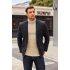 image:imageCOOFANDY Mens Turtleneck Sweater Long Sleeve Casual Ribbed Knitted High Neck Pullover SweatersLight Brown