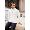 image:imageCOOFANDY Mens Turtleneck Sweater Long Sleeve Casual Ribbed Knitted High Neck Pullover SweatersWhite