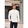 image:imageCOOFANDY Mens Turtleneck Sweater Long Sleeve Casual Ribbed Knitted High Neck Pullover SweatersWhite