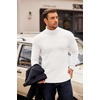 image:imageCOOFANDY Mens Turtleneck Sweater Long Sleeve Casual Ribbed Knitted High Neck Pullover SweatersWhite