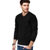 image:imageCOOFANDY Mens V Neck Dress Sweater Knit Long Sleeve Slim Fit Sweaters Fashion Pullover SweaterBlack