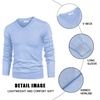 image:imageCOOFANDY Mens V Neck Dress Sweater Knit Long Sleeve Slim Fit Sweaters Fashion Pullover SweaterBlue