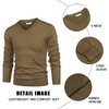 image:imageCOOFANDY Mens V Neck Dress Sweater Knit Long Sleeve Slim Fit Sweaters Fashion Pullover SweaterBrown