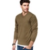 image:imageCOOFANDY Mens V Neck Dress Sweater Knit Long Sleeve Slim Fit Sweaters Fashion Pullover SweaterBrown