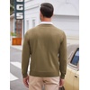 image:imageCOOFANDY Mens V Neck Dress Sweater Knit Long Sleeve Slim Fit Sweaters Fashion Pullover SweaterBrown