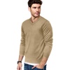 image:imageCOOFANDY Mens V Neck Dress Sweater Knit Long Sleeve Slim Fit Sweaters Fashion Pullover SweaterCreamcolored