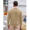 image:imageCOOFANDY Mens V Neck Dress Sweater Knit Long Sleeve Slim Fit Sweaters Fashion Pullover SweaterCreamcolored