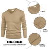 image:imageCOOFANDY Mens V Neck Dress Sweater Knit Long Sleeve Slim Fit Sweaters Fashion Pullover SweaterCreamcolored