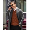 image:imageCOOFANDY Mens V Neck Dress Sweater Knit Long Sleeve Slim Fit Sweaters Fashion Pullover SweaterDark Brown
