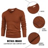 image:imageCOOFANDY Mens V Neck Dress Sweater Knit Long Sleeve Slim Fit Sweaters Fashion Pullover SweaterDark Brown