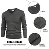 image:imageCOOFANDY Mens V Neck Dress Sweater Knit Long Sleeve Slim Fit Sweaters Fashion Pullover SweaterDark Gray