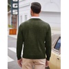image:imageCOOFANDY Mens V Neck Dress Sweater Knit Long Sleeve Slim Fit Sweaters Fashion Pullover SweaterDeep Army Green