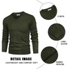 image:imageCOOFANDY Mens V Neck Dress Sweater Knit Long Sleeve Slim Fit Sweaters Fashion Pullover SweaterDeep Army Green