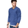 image:imageCOOFANDY Mens V Neck Dress Sweater Knit Long Sleeve Slim Fit Sweaters Fashion Pullover SweaterDenim Blue