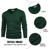 image:imageCOOFANDY Mens V Neck Dress Sweater Knit Long Sleeve Slim Fit Sweaters Fashion Pullover SweaterGreen