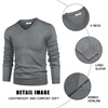image:imageCOOFANDY Mens V Neck Dress Sweater Knit Long Sleeve Slim Fit Sweaters Fashion Pullover SweaterGrey