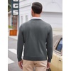 image:imageCOOFANDY Mens V Neck Dress Sweater Knit Long Sleeve Slim Fit Sweaters Fashion Pullover SweaterGrey