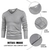 image:imageCOOFANDY Mens V Neck Dress Sweater Knit Long Sleeve Slim Fit Sweaters Fashion Pullover SweaterLight Grey