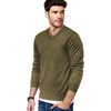 image:imageCOOFANDY Mens V Neck Dress Sweater Knit Long Sleeve Slim Fit Sweaters Fashion Pullover SweaterNew Green