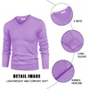image:imageCOOFANDY Mens V Neck Dress Sweater Knit Long Sleeve Slim Fit Sweaters Fashion Pullover SweaterPurple