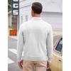 image:imageCOOFANDY Mens V Neck Dress Sweater Knit Long Sleeve Slim Fit Sweaters Fashion Pullover SweaterWhite