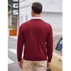 image:imageCOOFANDY Mens V Neck Dress Sweater Knit Long Sleeve Slim Fit Sweaters Fashion Pullover SweaterWine Red