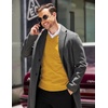 image:imageCOOFANDY Mens V Neck Dress Sweater Knit Long Sleeve Slim Fit Sweaters Fashion Pullover SweaterYellow