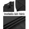 image:imageCOOFANDY Mens V Neck Short Sleeve Stretch Knit Polo ShirtBlack