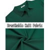image:imageCOOFANDY Mens V Neck Short Sleeve Stretch Knit Polo ShirtGreen